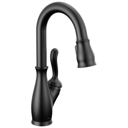 DELTA Leland Single Handle Pull-Down Bar / Prep Faucet 9678-BL-DST